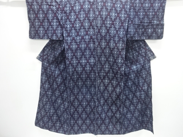 JAPANESE KIMONO / ANTIQUE HITOE KIMONO OF COTTON GENUINE KURUME KASURI